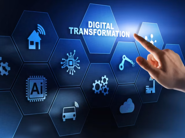 digital-transformation-statistics Digital transformation statistics 2026 chart showing worldwide IT spending of 6.37 trillion dollars by segment Enterprise digital deployment gap between EU large enterprises at 73.1 and SMEs at 42.5 on the Axis EDDI index