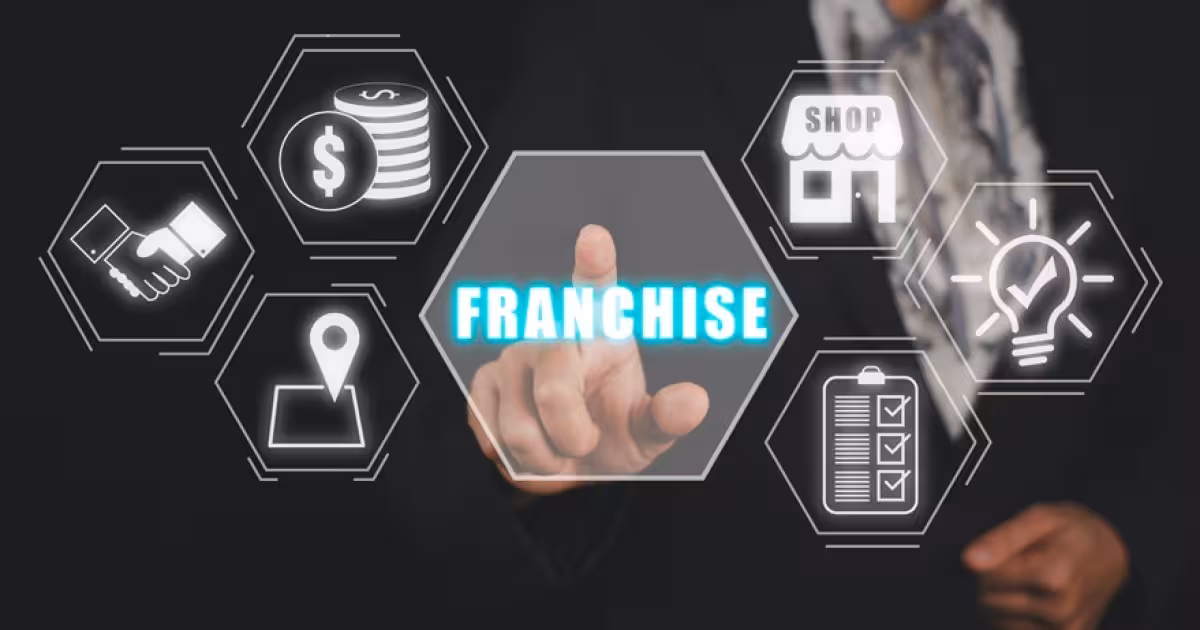 franchise-statistics Franchise statistics 2026 chart showing 845,000 US franchise establishments and $921.4 billion in output SBA franchise loan default rate by sector, 2013–2023, from Federal Trade Commission analysis