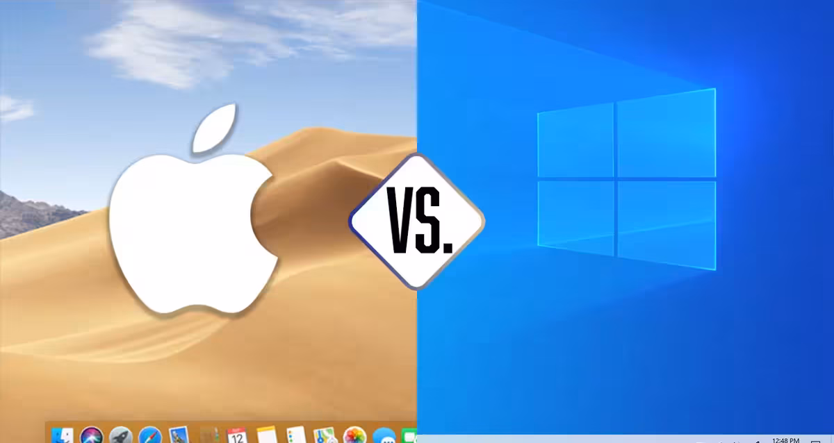mac-vs-windows-market-share Mac vs Windows market share 2026 chart showing Windows at 71.18 percent and Apple macOS at 19.82 percent of worldwide desktop usage Mac vs Windows usage ratio by segment 2026, from 66.5 Macs per 100 Windows among professional developers to 2.5 among PC gamers