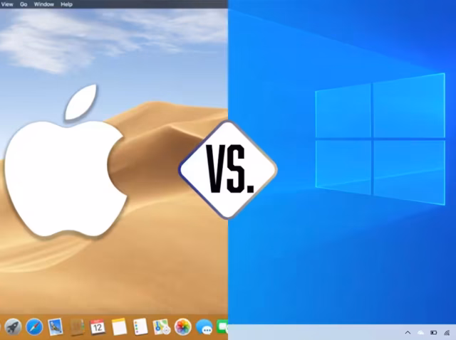 mac-vs-windows-market-share Mac vs Windows market share 2026 chart showing Windows at 71.18 percent and Apple macOS at 19.82 percent of worldwide desktop usage Mac vs Windows usage ratio by segment 2026, from 66.5 Macs per 100 Windows among professional developers to 2.5 among PC gamers
