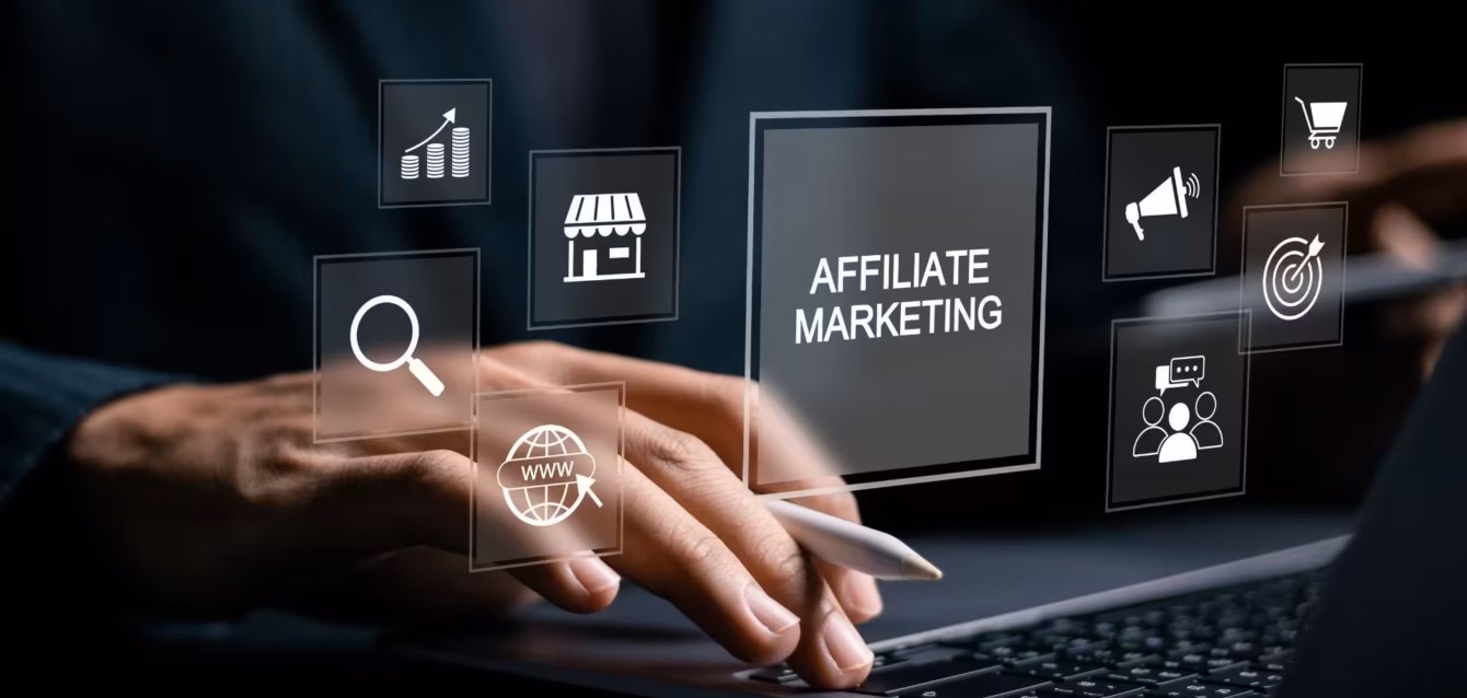 affiliate-marketing-statistics Affiliate marketing statistics 2026 chart comparing People Inc and Future plc affiliate revenue against site sessions ATDS affiliate traffic decoupling spread 2026 showing AI search impact on publisher affiliate revenue