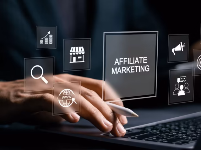affiliate-marketing-statistics Affiliate marketing statistics 2026 chart comparing People Inc and Future plc affiliate revenue against site sessions ATDS affiliate traffic decoupling spread 2026 showing AI search impact on publisher affiliate revenue