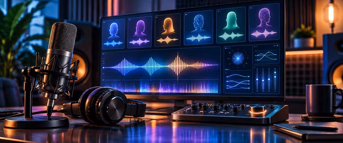 ai-voice-generator-statistics AI voice generator statistics 2026 chart showing cost per audio hour by vendor Voice-Hour Cost Index comparing ElevenLabs, Google Chirp 3 HD and Amazon Polly text to speech pricing