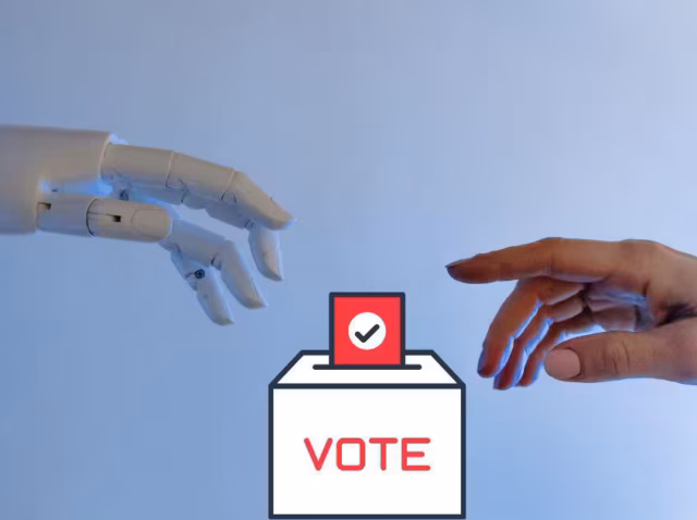 ai-election-statistics AI election statistics 2026 map showing election deepfake laws covering 64.3% of US voting-age adults, Election deepfake laws by state 2026 with 164 AI political ads and Grok vs ChatGPT party picks before the midterms