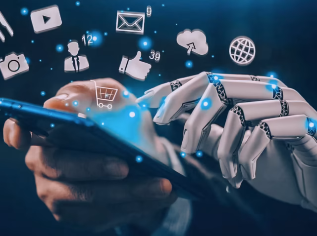 ai-in-social-media-statistics-update AI in social media statistics 2026, SAPI gauge at 46.1 with the four layer bars. Alt: "Social AI Penetration Index 2026 reads 46.1: creation 94, audience 56, ad buying 31.6, disclosure 2.7, 94% create with AI · 2.7% labeled" split visual. Alt: "94% of social media marketers use AI while about 2.7% of daily TikTok uploads carry an AI label
