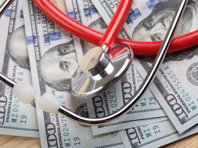 healthcare-costs-statistics US Healthcare costs statistics 2026 chart showing .3 trillion U.S. health spending Family of four healthcare cost of ,824 compared with median household income in 2026