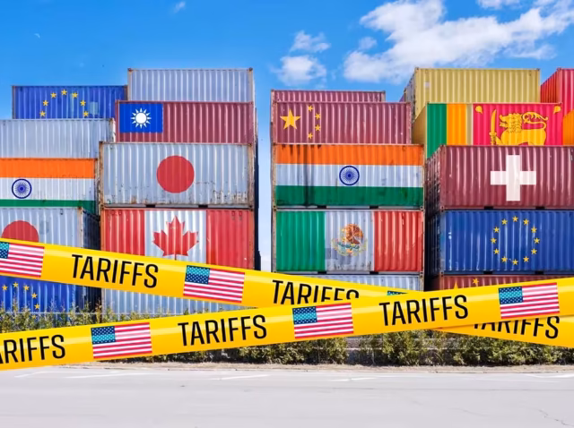 tariff-rates-by-country US tariff rates by country 2026 chart showing the Origin Duty Stack, from 10% for the EU and Taiwan to 37.5% for Brazil and China, Section 301 forced labor tariff tiers and Section 232 rates for 60 U.S. trading partners, October 2026
